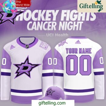 Dallas Stars x Hockey Fights Cancer Night 2024 Hockey Jersey