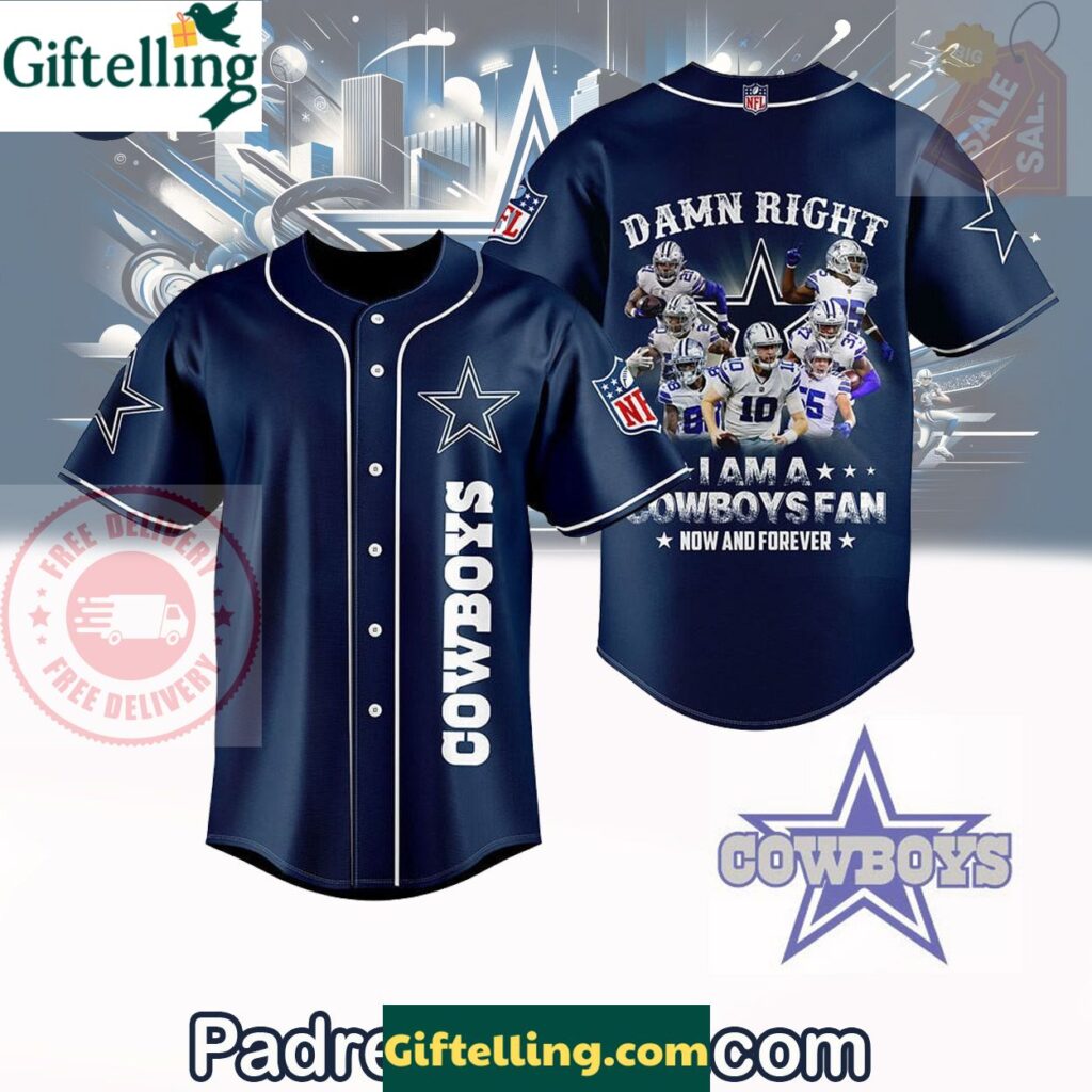 Damn Right Dallas Cowboys Baseball Jersey Outfit