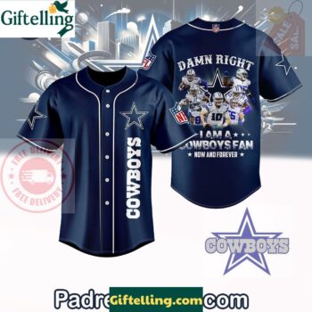 Damn Right Dallas Cowboys Baseball Jersey Outfit