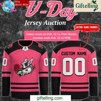 Danbury Hat Tricks VDay 2025 Hockey Jersey