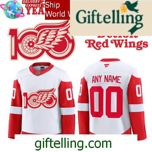 Detroit Red Wings 100 Years Of HOCKEYTOWN White Hockey Jersey