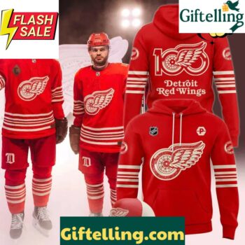 Detroit Red Wings Hockeytown 100 Years Anniversary Special Hoodie