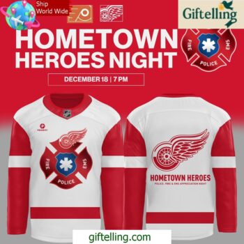 Detroit Red Wings Hometown Heroes Night Special Hockey Jersey