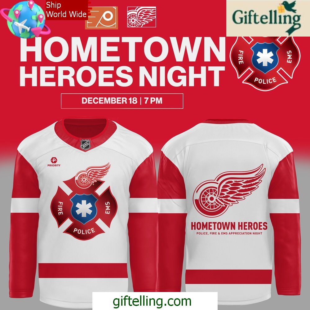 Detroit Red Wings Hometown Heroes Night Special Hockey Jersey