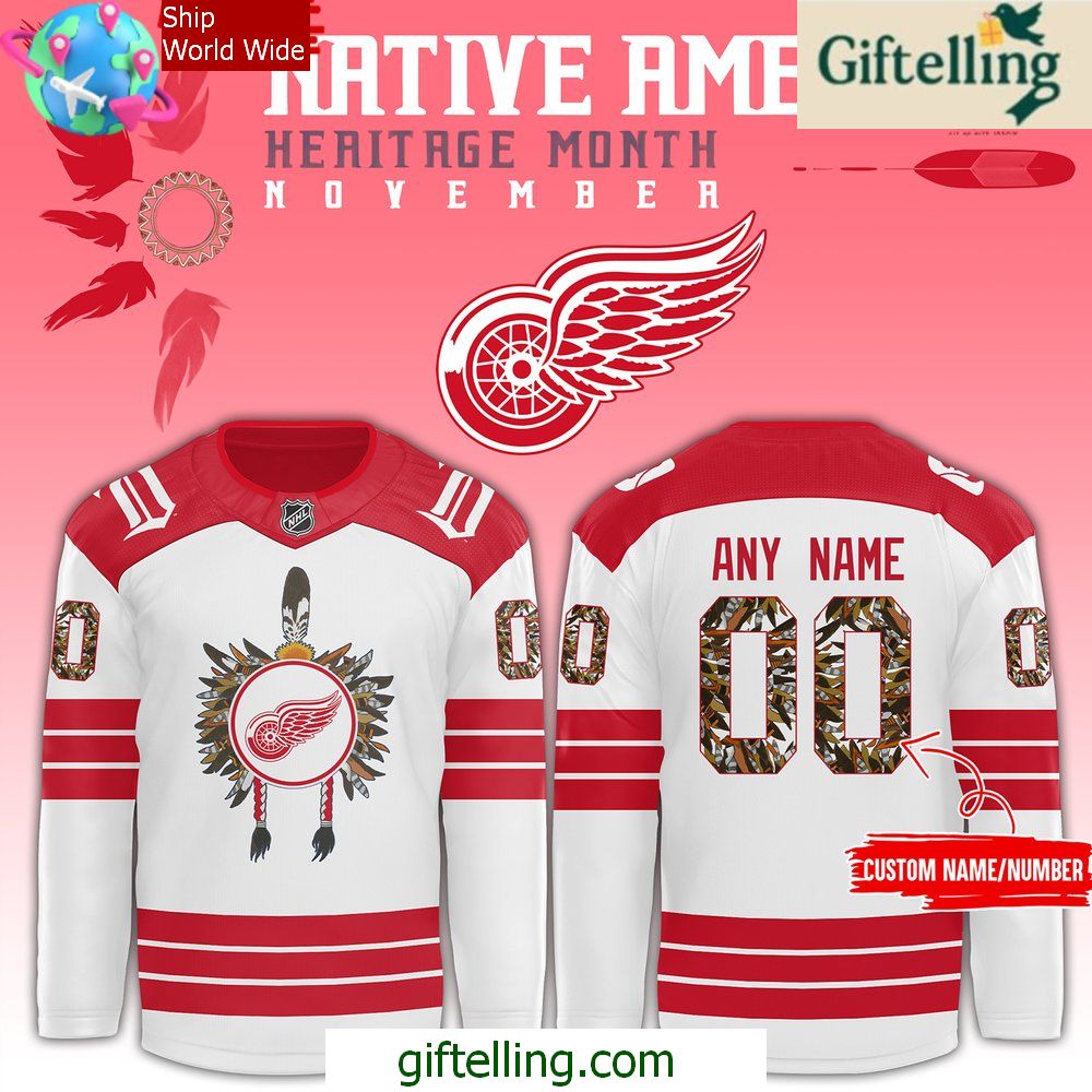 Detroit Red Wings Native American Heritage Month 2024 Hockey Jersey