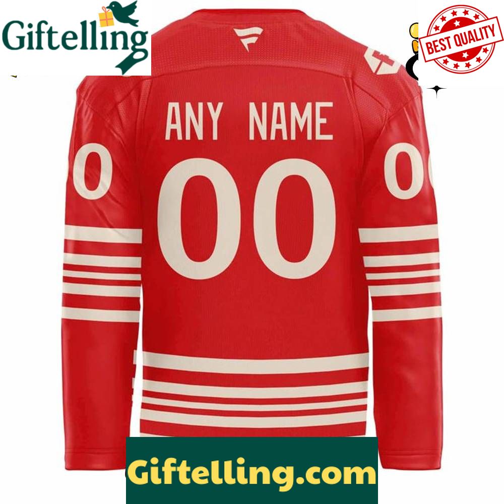 Detroit Red Wings Red Centennial Custom Hockey Jersey