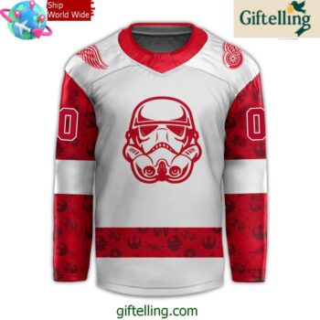Detroit Red Wings x Star Wars Night 2024 Custom Hockey Jersey