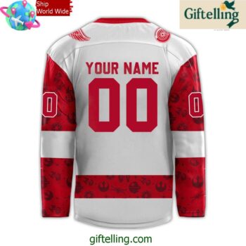 Detroit Red Wings x Star Wars Night 2024 Custom Hockey Jersey