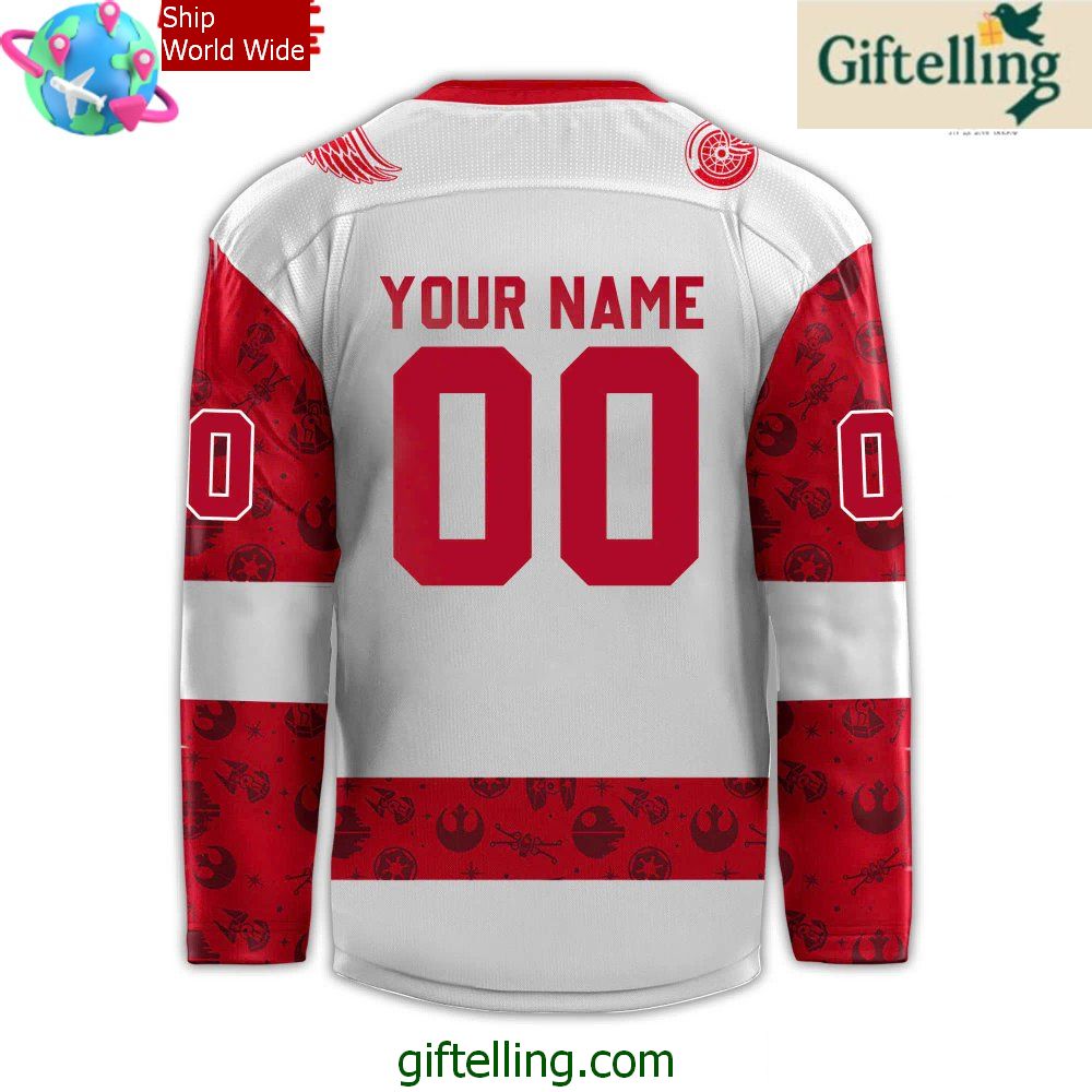 Detroit Red Wings x Star Wars Night 2024 Custom Hockey Jersey Detroit Red Wings x Star Wars Night 2024 Custom Hockey Jersey