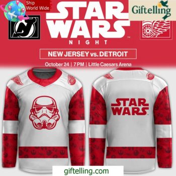 Detroit Red Wings x Star Wars Night 2024 Hockey Jersey