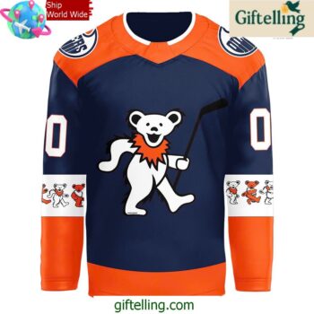 Edmonton Oilers Grateful Dead Night 2024 Hockey Jersey
