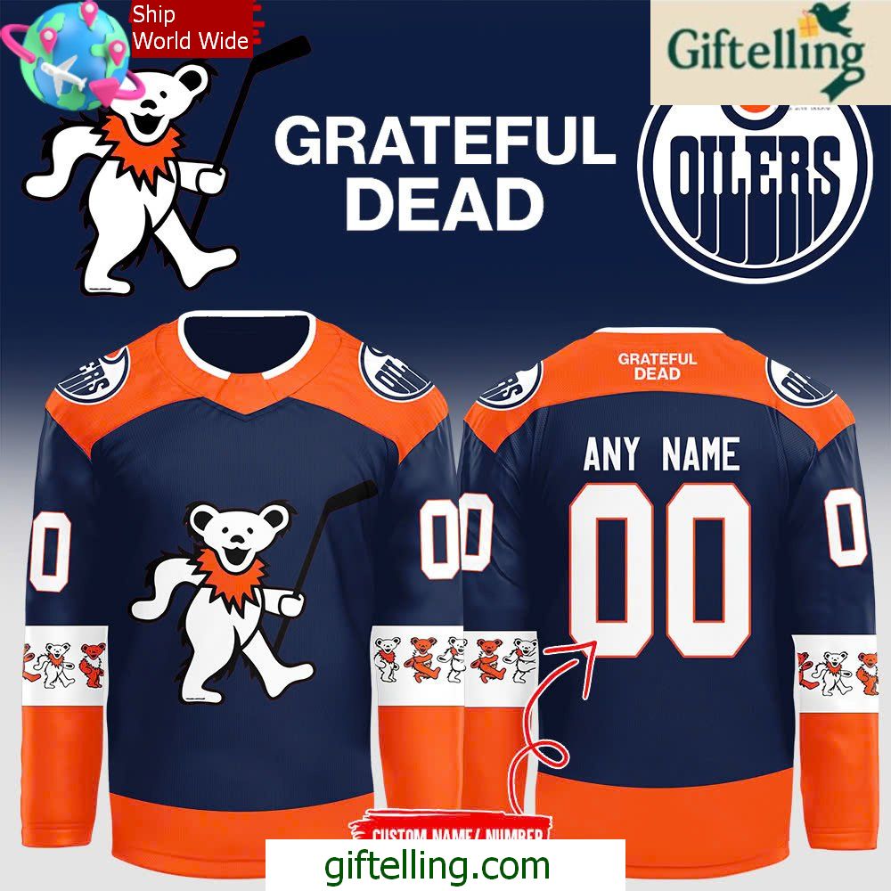 Edmonton Oilers Grateful Dead Night 2024 Hockey Jersey