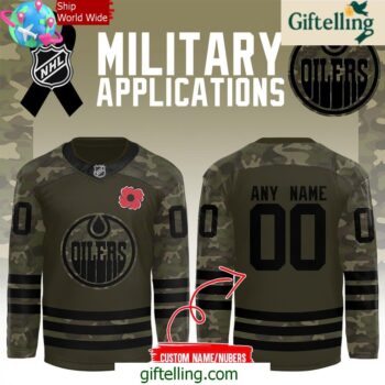Edmonton Oilers Military Appreciation Night Special Hockey Jersey