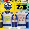 Edmonton Oilers Spongebob 25th Anniversary Custom Hockey Jersey