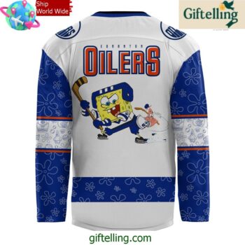 Edmonton Oilers Spongebob 25th Anniversary Special Hockey Jersey