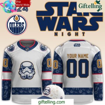 Edmonton Oilers x Star Wars Night 2024 Custom Hockey Jersey
