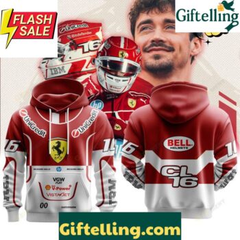 Ferrari Charles Leclerc Premium F1 Helmet Special Hoodie