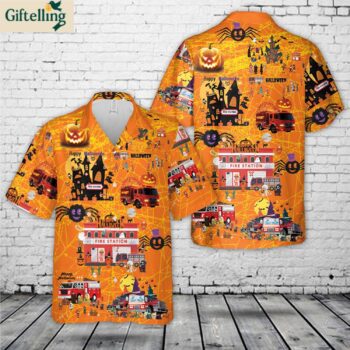 Firefighter Halloween Hawaiian Shirt 1
