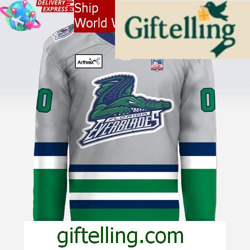 Florida Everblades 2025 Kelly Cup Playoffs Official Hockey Jersey 2 Florida Everblades 2025 Kelly Cup Playoffs Official Hockey Jersey 2