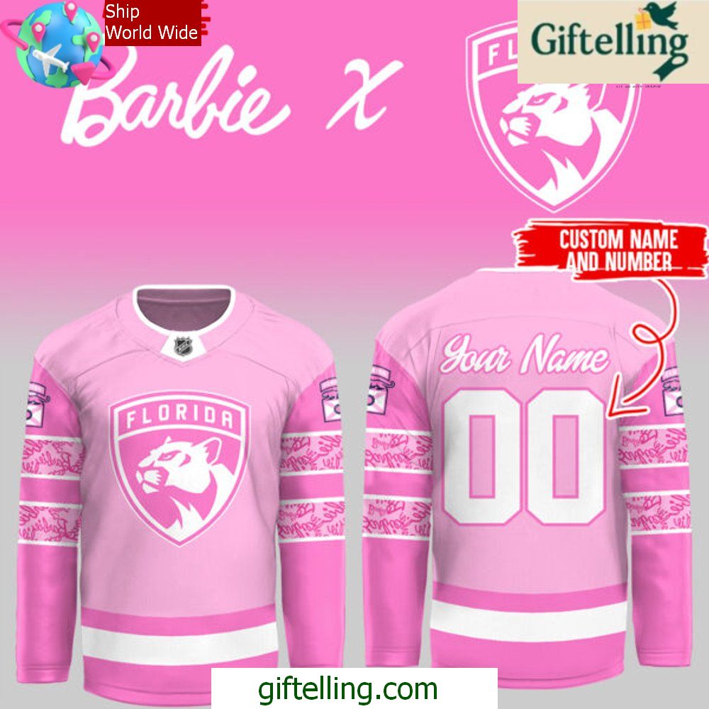 Florida Panthers Barbie Night 2025 Hockey Jersey