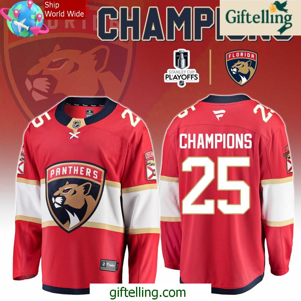 Florida Panthers NHL Stanley Cup 2025 Hockey Jersey