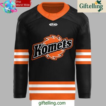 Fort Wayne Komets New 2024 Black Hockey Jersey