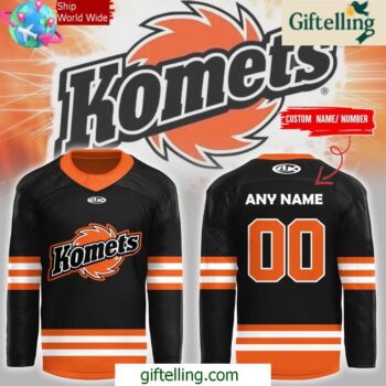 Fort Wayne Komets New 2024 Black Hockey Jersey