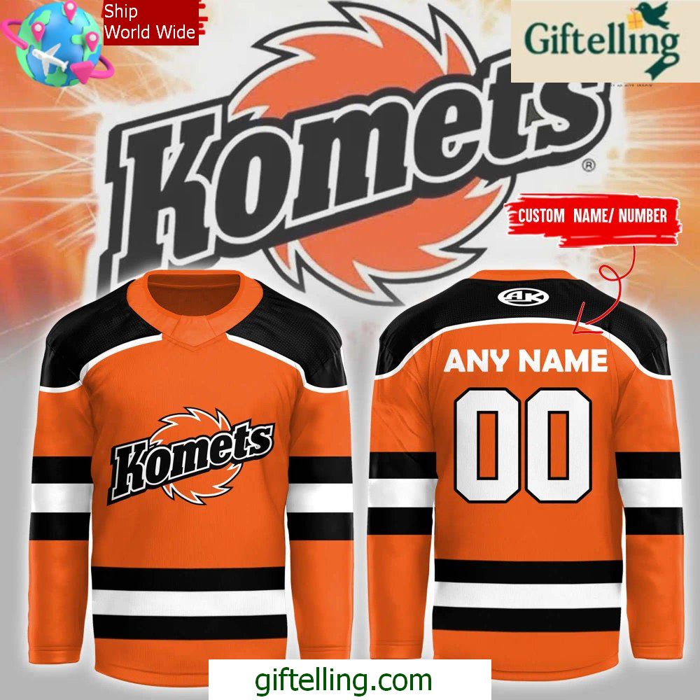 Fort Wayne Komets New 2024 Orange Hockey Jersey