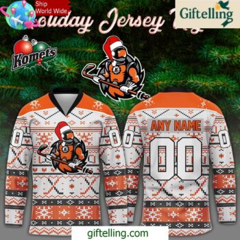 Fort Wayne Komets Merry Christmas Holiday 2024 Hockey Jersey