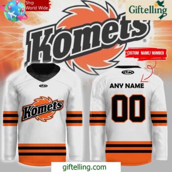 Fort Wayne Komets New 2024 White Hockey Jersey