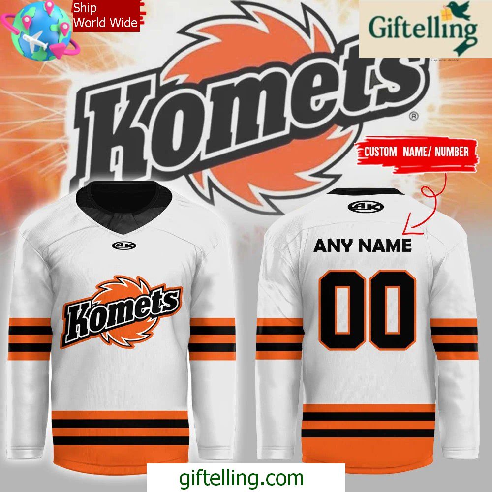 Fort Wayne Komets New 2024 White Hockey Jersey