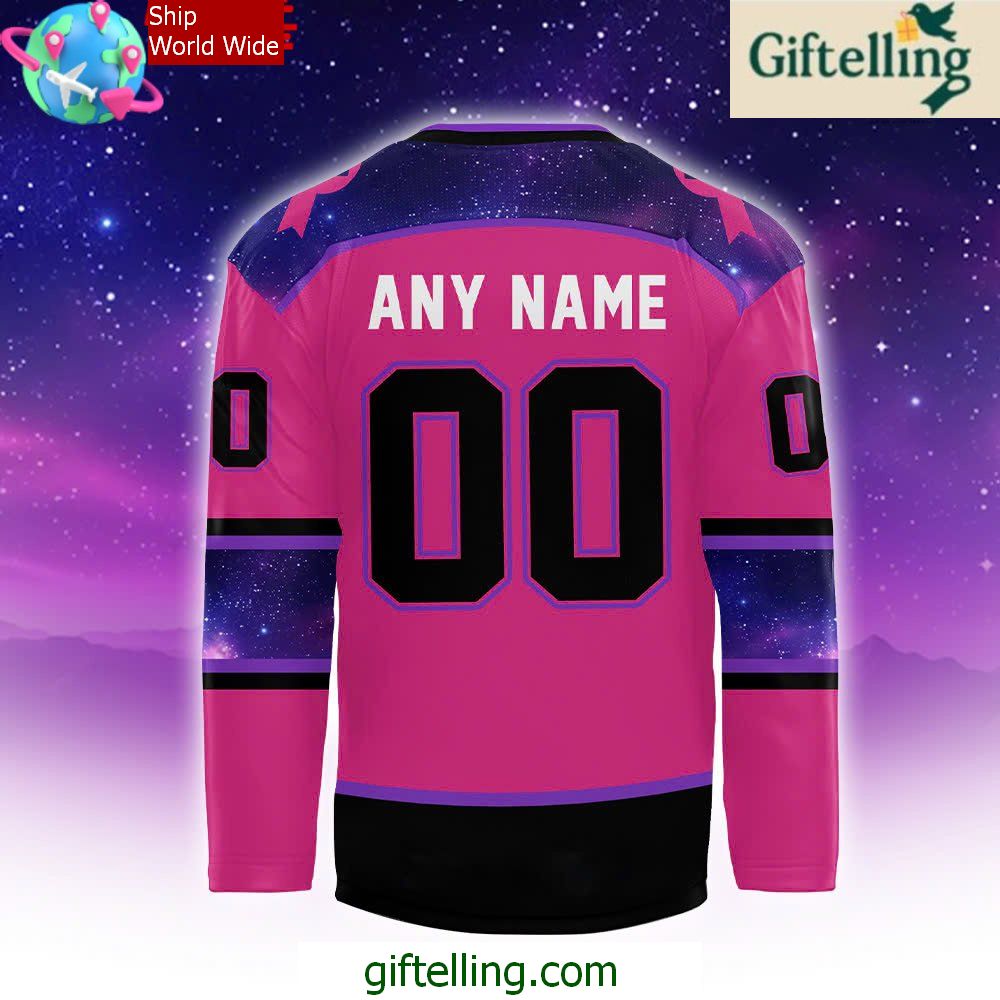 Fort Wayne Spacemen Breast Cancer Special Hockey Jersey Fort Wayne Spacemen Breast Cancer Special Hockey Jersey