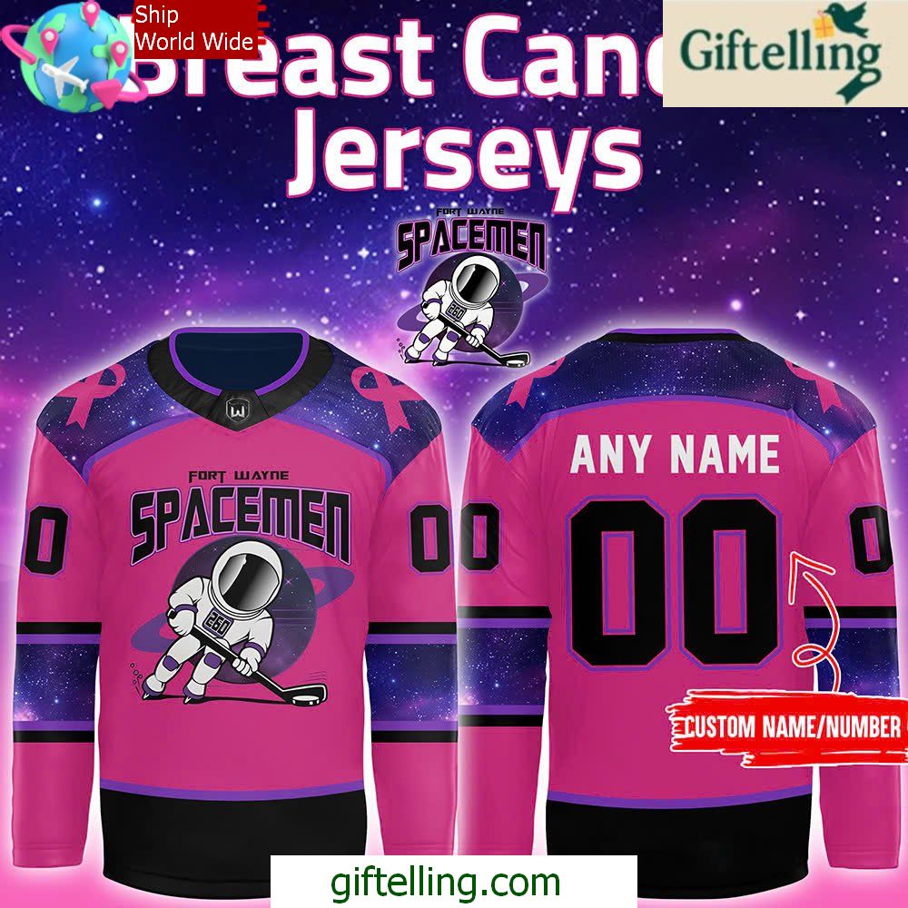 Fort Wayne Spacemen Breast Cancer Special Hockey Jersey