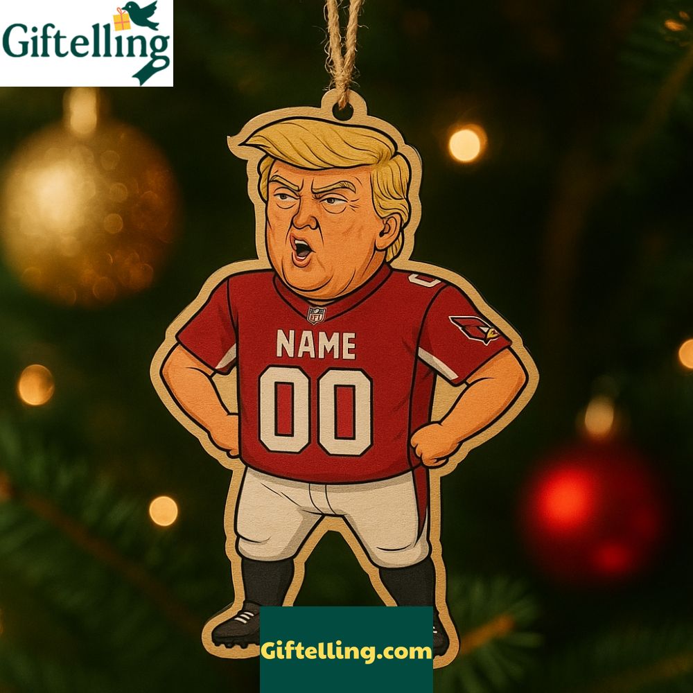 Funny Arizona Cardinals Donald Trump Christmas Ornament