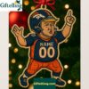 Funny Trump Football Denver Broncos 2025 Christmas Ornament