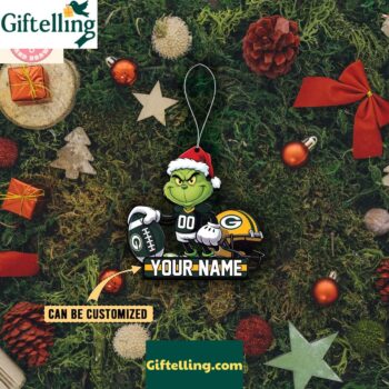 Green Bay Packers x The Grinch Christmas Acrylic Ornament