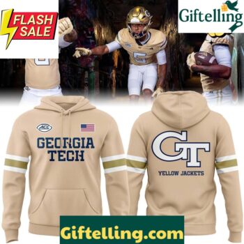 Georgia Tech Yellow Jackets Special New Hoodie Cream