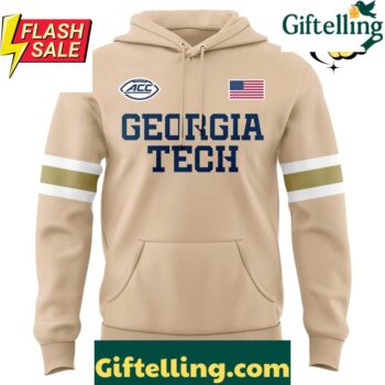 Georgia Tech Yellow Jackets Special New Hoodie Cream