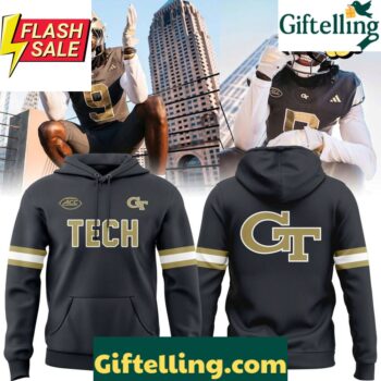 Georgia Tech Yellow Jackets Special New Hoodie Grey Steel
