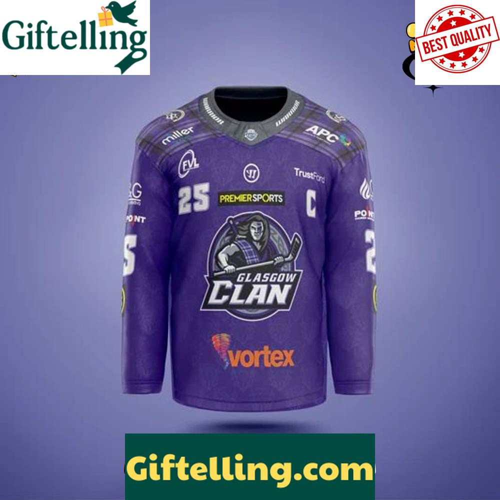 Glasgow Clan 202526 Pre-season Custom Hockey Jersey