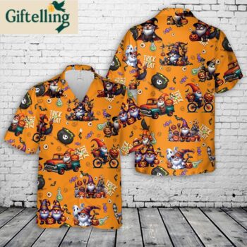 Gnomes Halloween Hawaiian Shirt 1