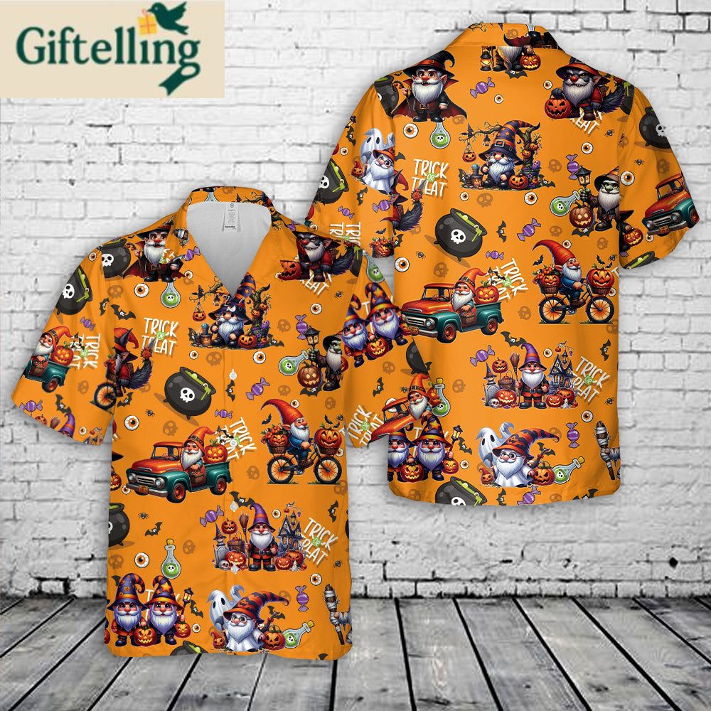 Gnomes Halloween Hawaiian Shirt 1