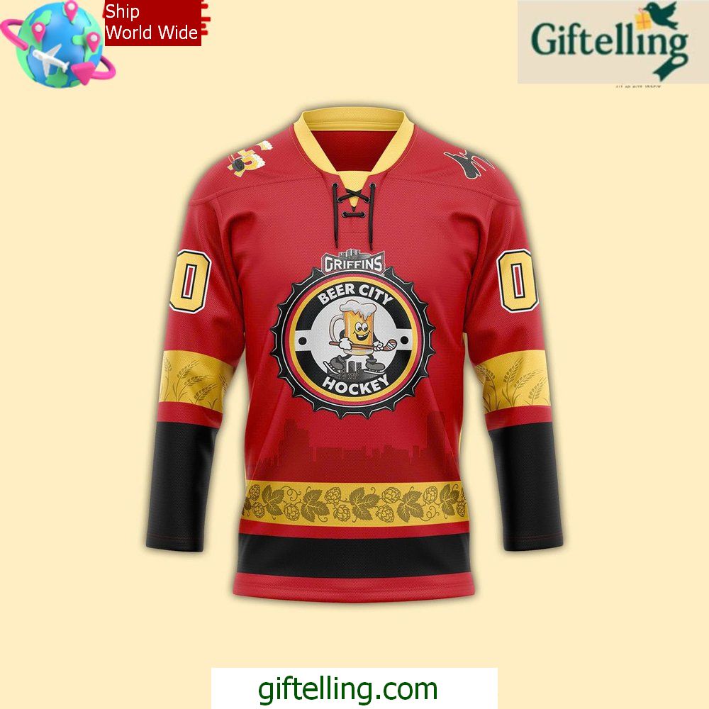 Grand Rapids Griffins Beer City Hockey Night 2025 Jersey Grand Rapids Griffins Beer City Hockey Night 2025 Jersey