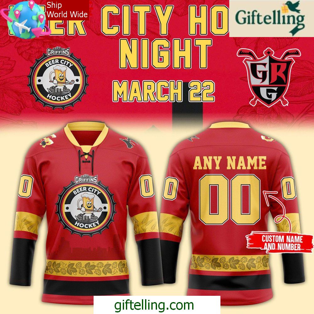 Grand Rapids Griffins Beer City Hockey Night 2025 Jersey