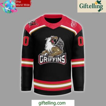 Grand Rapids Griffins CCM Quicklite 2024 Black Hockey Jersey