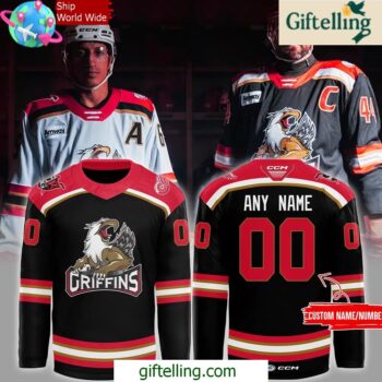 Grand Rapids Griffins CCM Quicklite 2024 Black Hockey Jersey