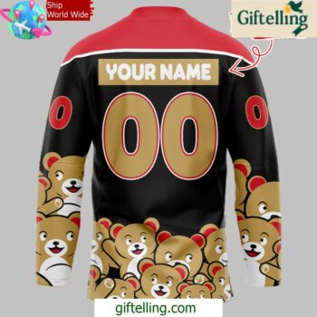 Grand Rapids Griffins Teddy Bear Special Black Hockey Jersey
