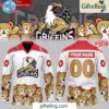 Grand Rapids Griffins Teddy Bear Special White Hockey Jersey