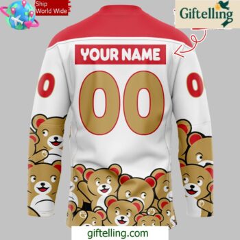 Grand Rapids Griffins Teddy Bear Special White Hockey Jersey