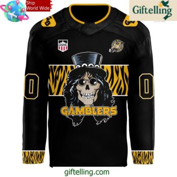 Green Bay Gamblers Hair Nation Custom Hockey Jersey